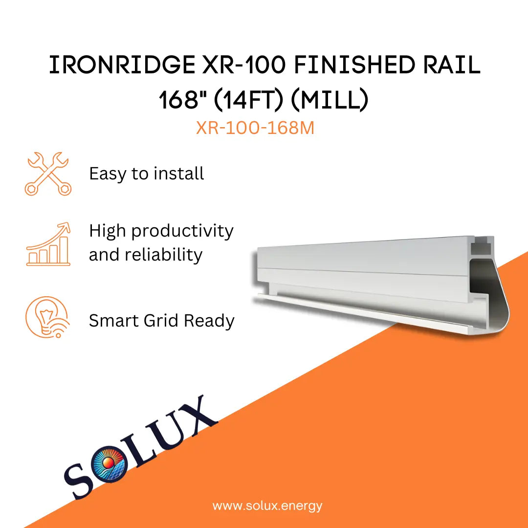 This is an image of Residential Aluminum Railings 168" Ironridge XR-100 Mill